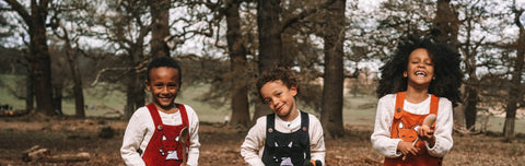 Boys and Girls Dungarees - Classic Fox Orange