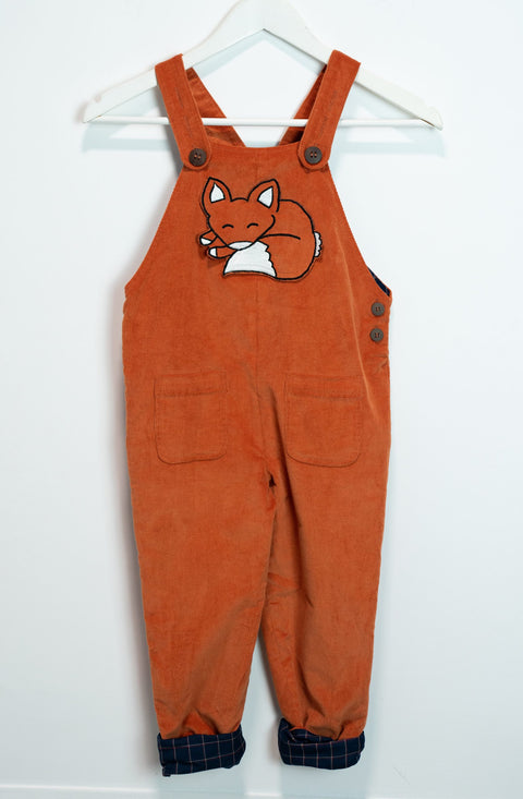 Boys and Girls Dungarees - Classic Fox Orange